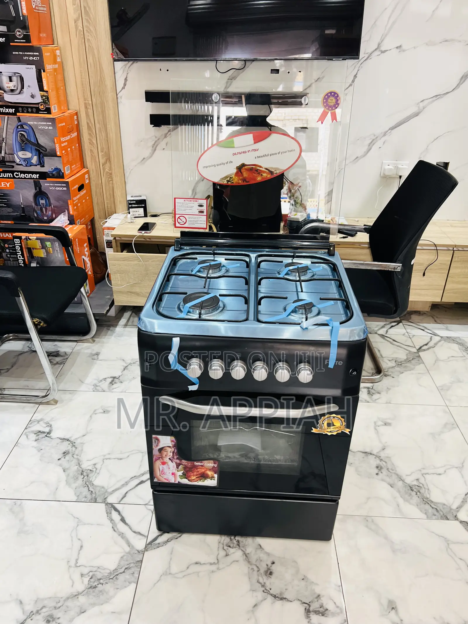 Get Premium Ferre 60x60cm 4 Gas Burner With Oven(Black) 