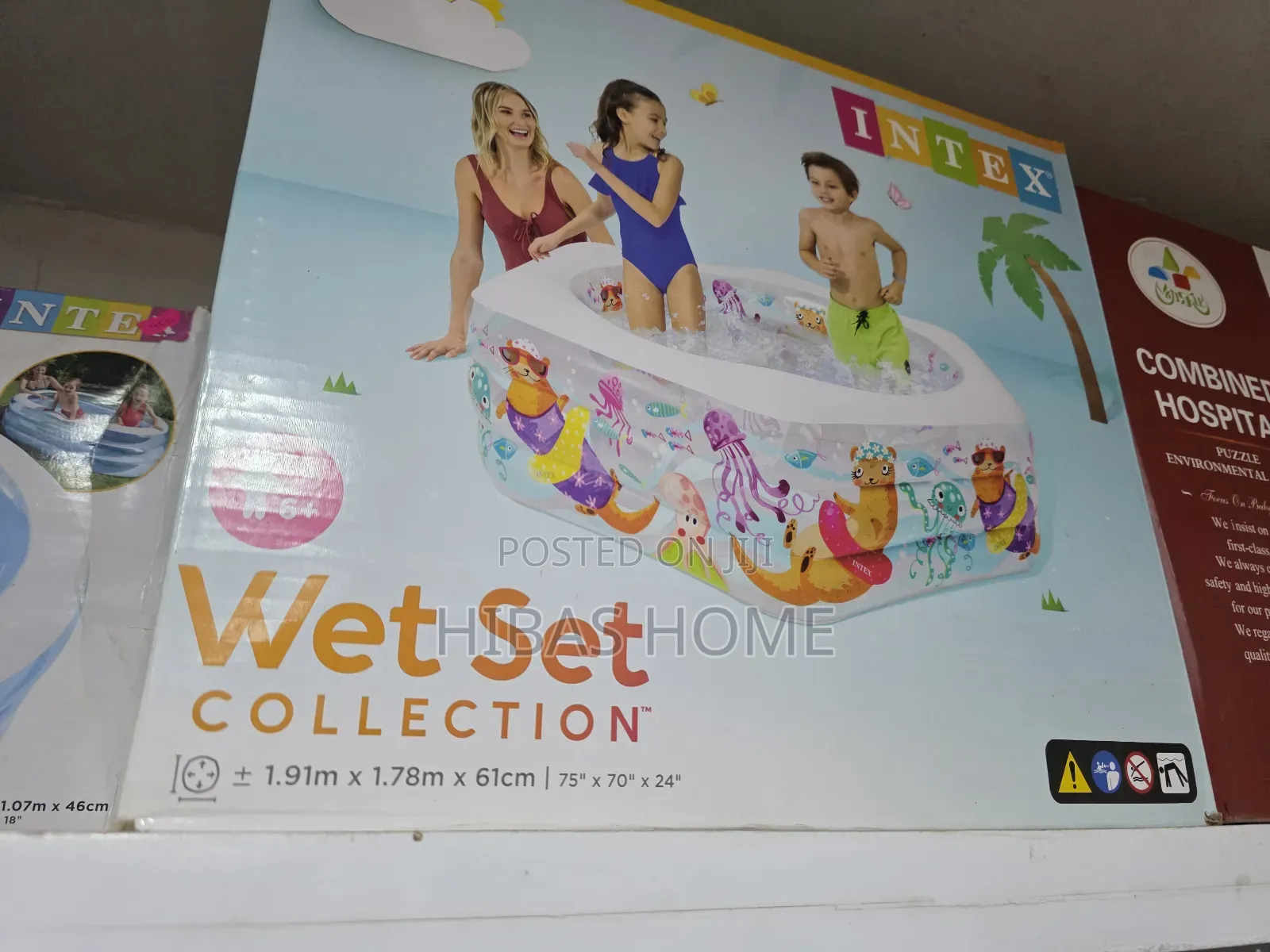 Happy Otter Inflable Swimming Pool 191x178x61cm (Free Blower)