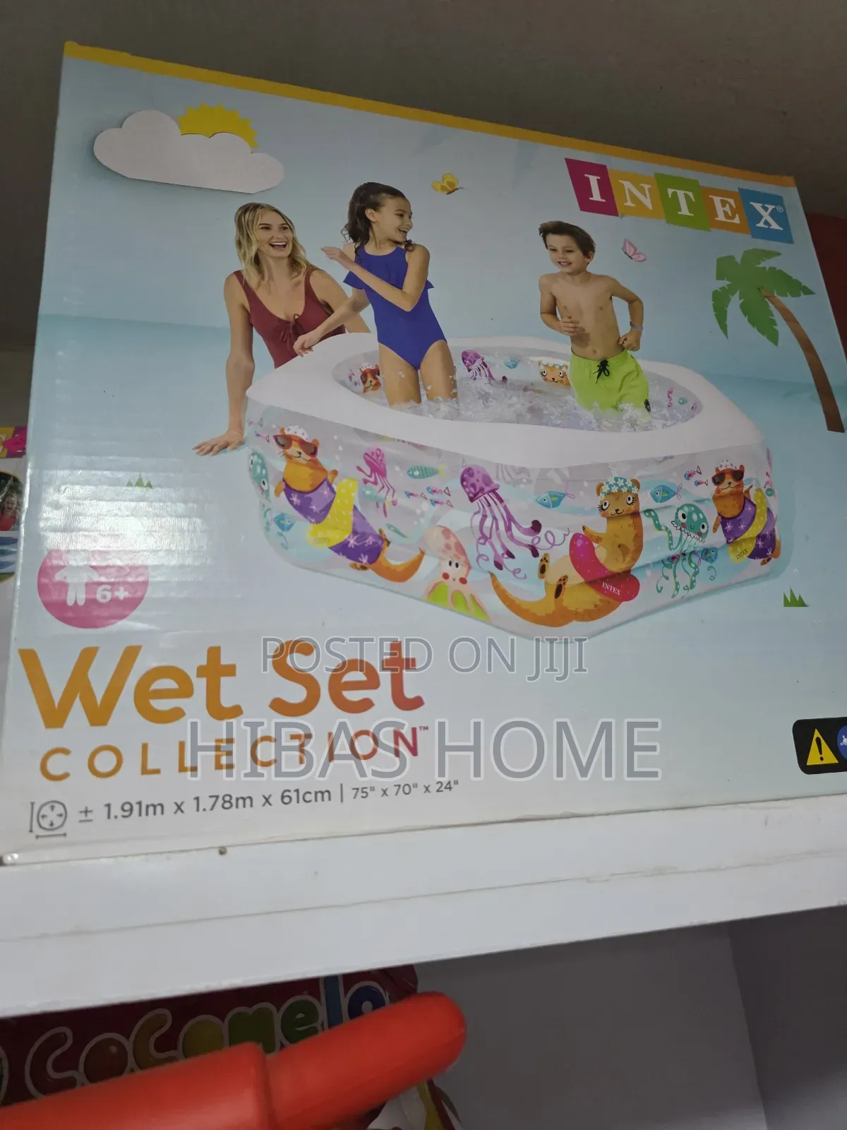 Happy Otter Inflable Swimming Pool 191x178x61cm (Free Blower)