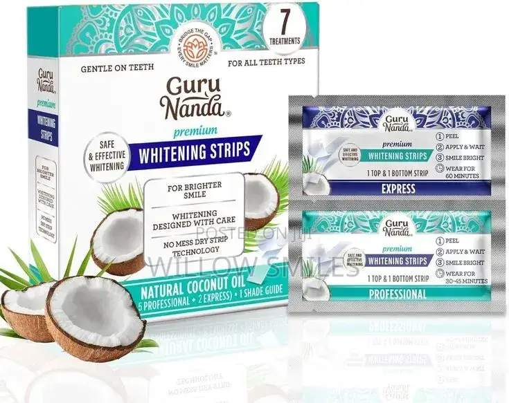 Gurunanda Teeth Whitening Strips + Teeth Cleaning Powder