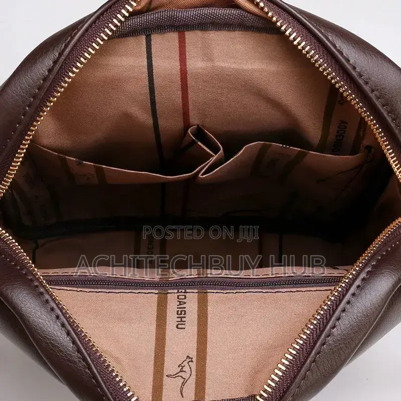 Premium Leather Crossbody Bag – Brown Black Available