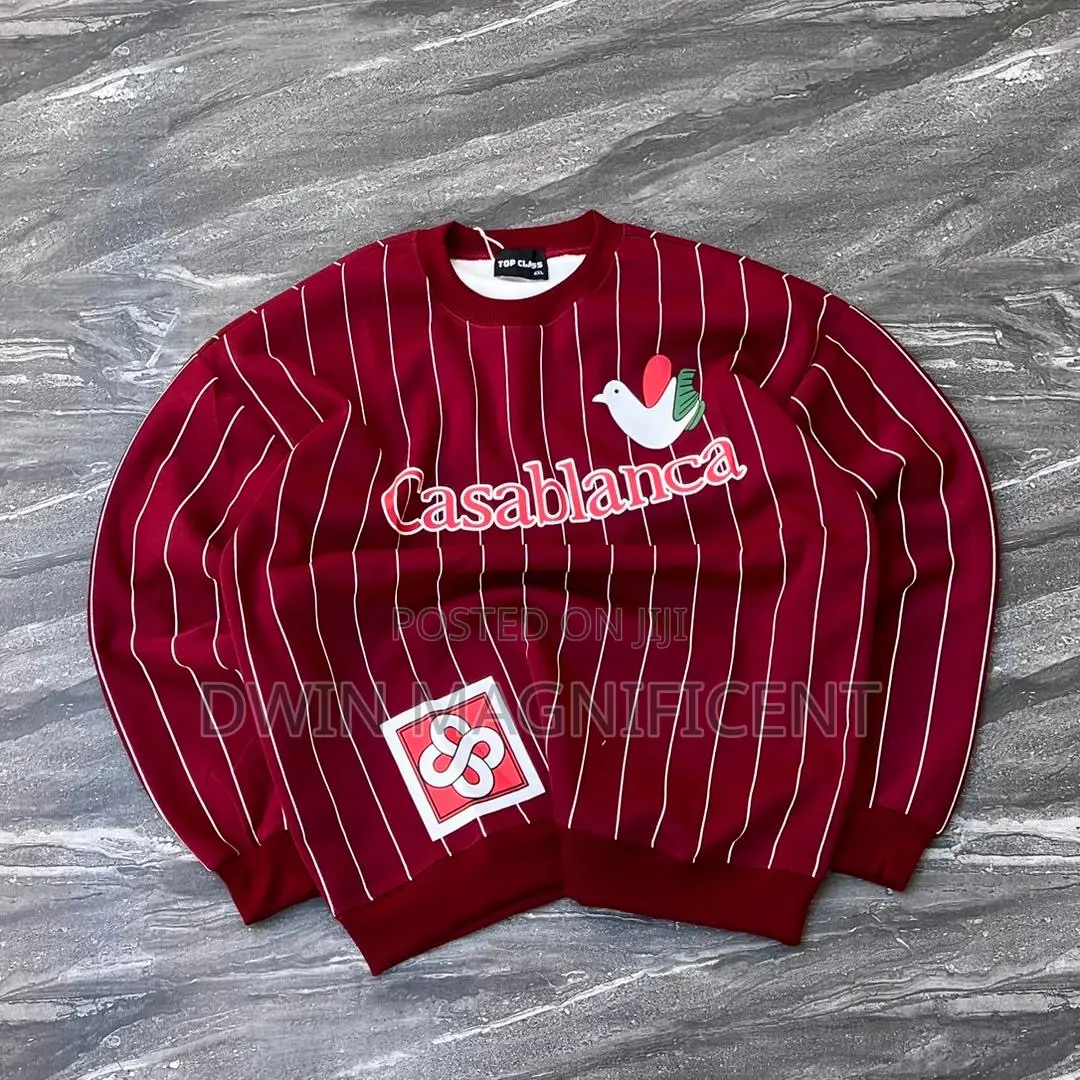 Casablanca Striped Crewneck Sweatshirt