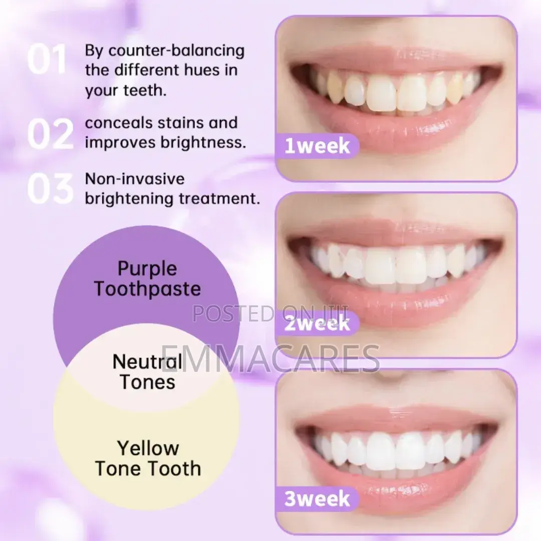 Hismiles Whitening Toothpaste. Purple Herbal Oral Cleaning Mousse
