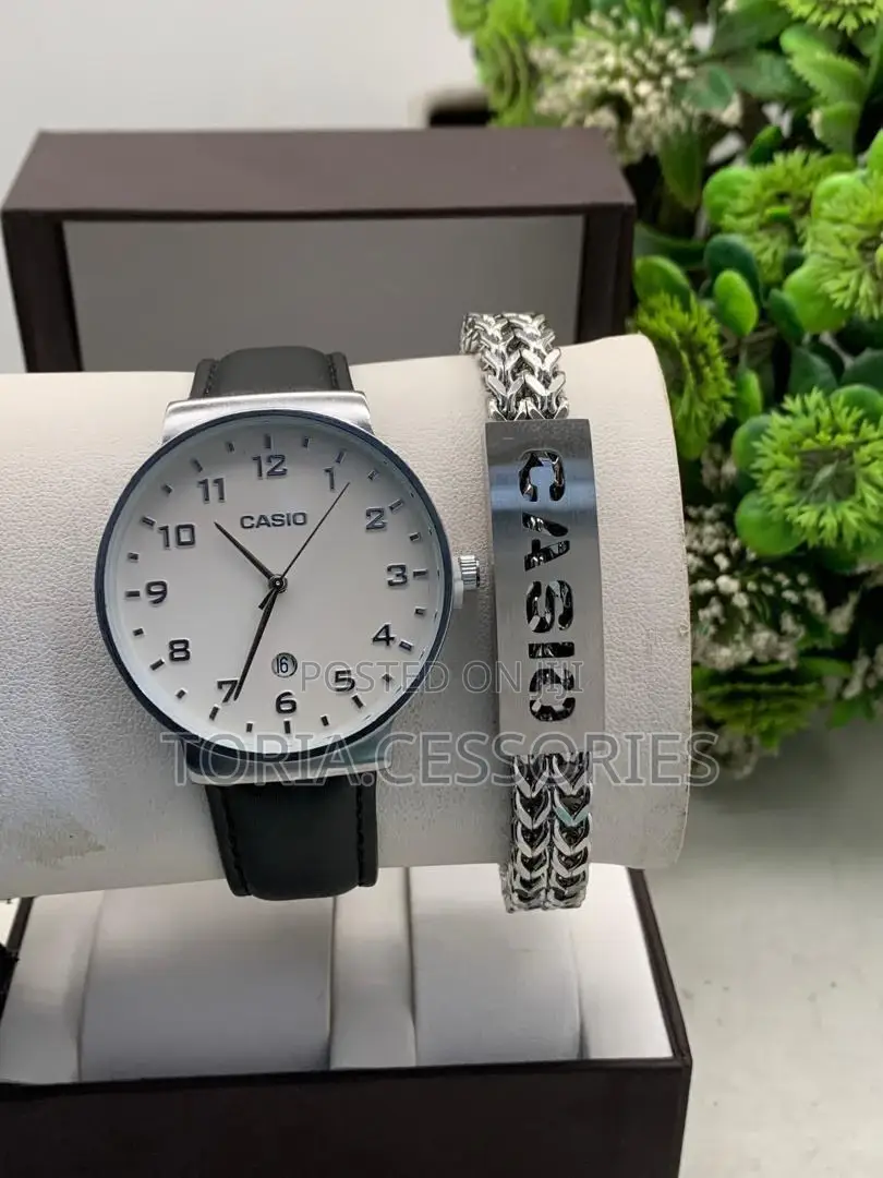 Casio Chain Bracelet With Watch for Men