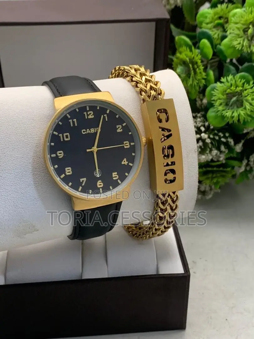Casio Chain Bracelet With Watch for Men