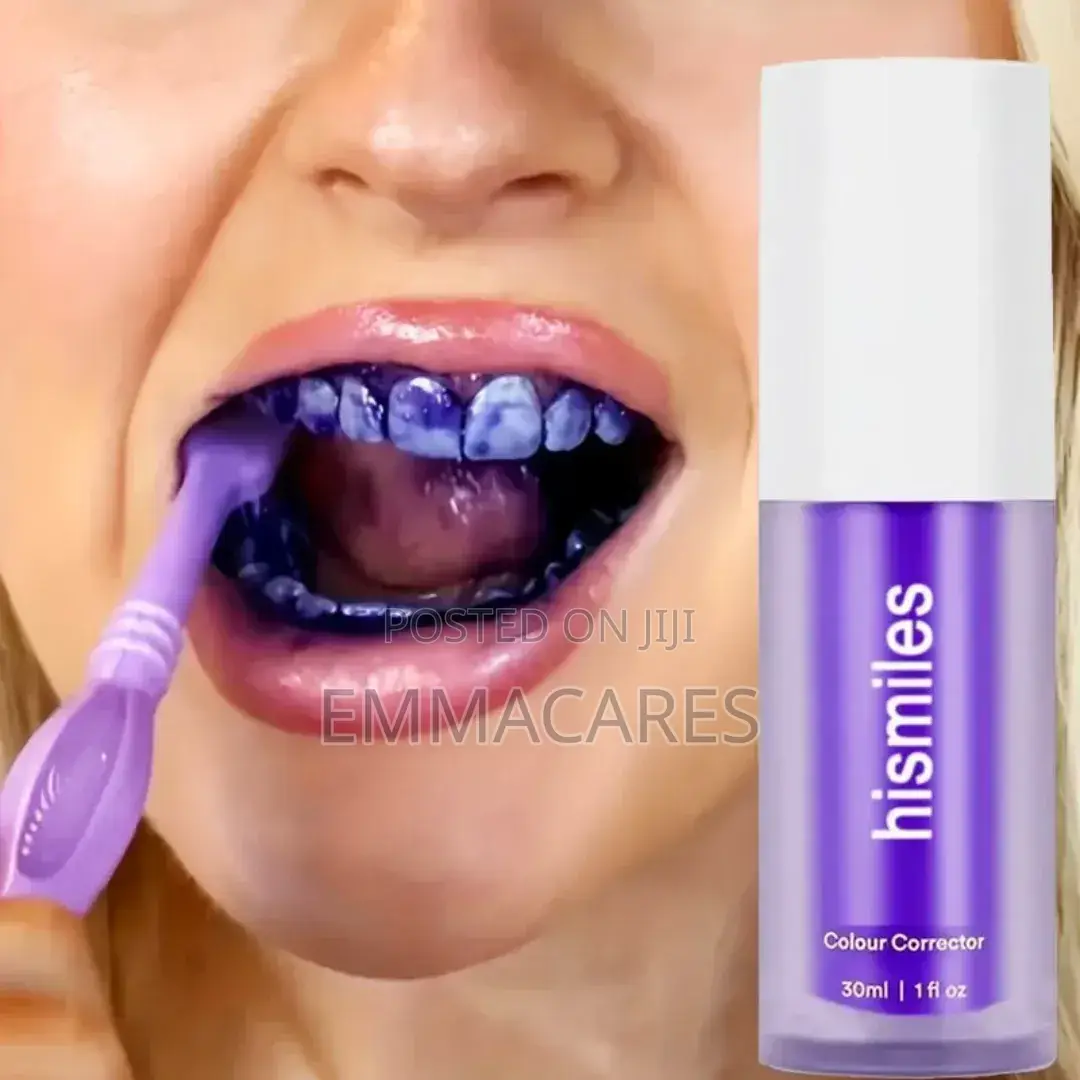 Hismiles Whitening Toothpaste. Purple Herbal Oral Cleaning Mousse