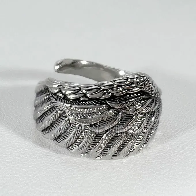 S925 Ring Retro Wing Men's Ring