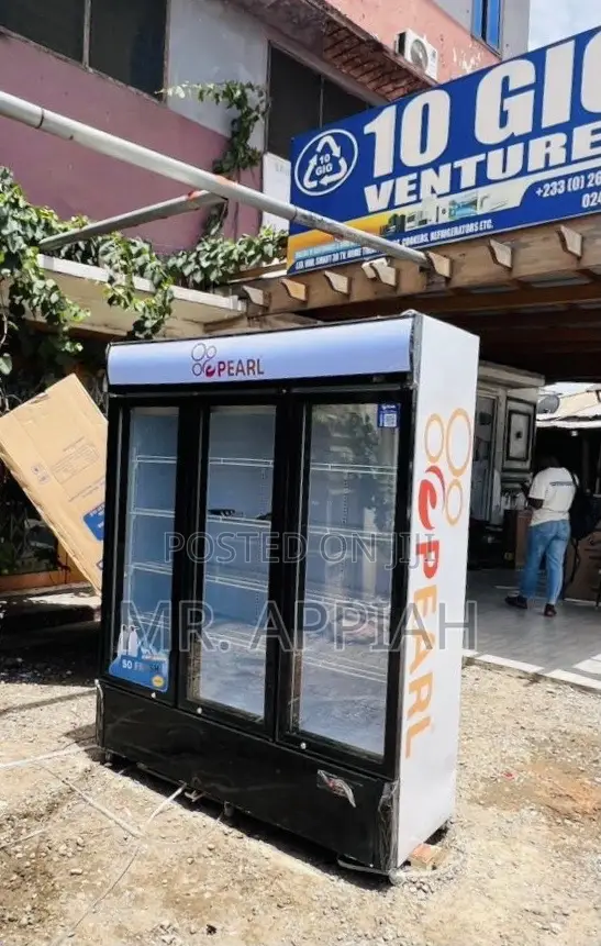 Unique Pear PVC-150 3 Door Display Fridge/Beverage Cooler 