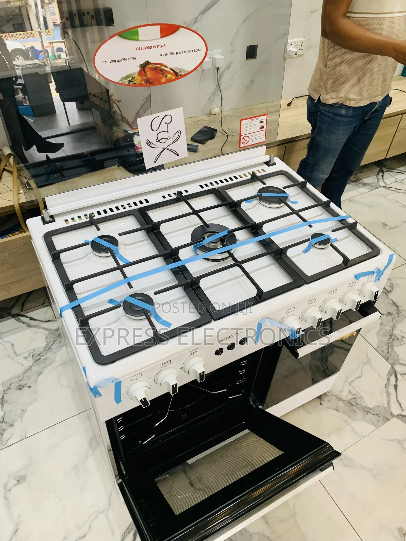 Shop From Us the New White Midea Tech 5burner 60/90