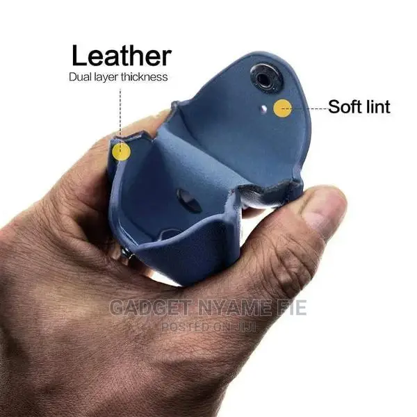 Leather Case And Hook For Airpods