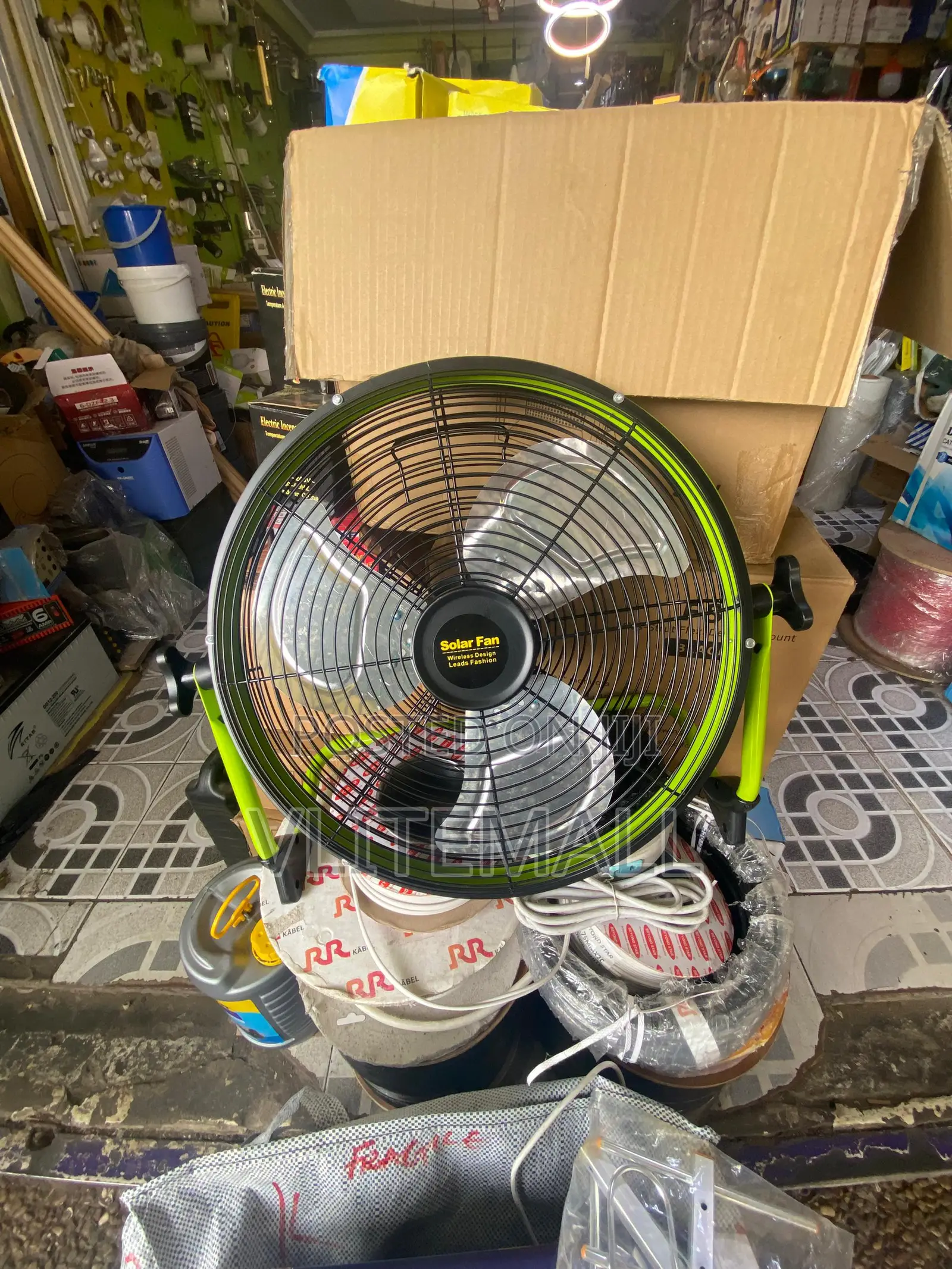 Portable, Rechargeable Solar-powered Fan,