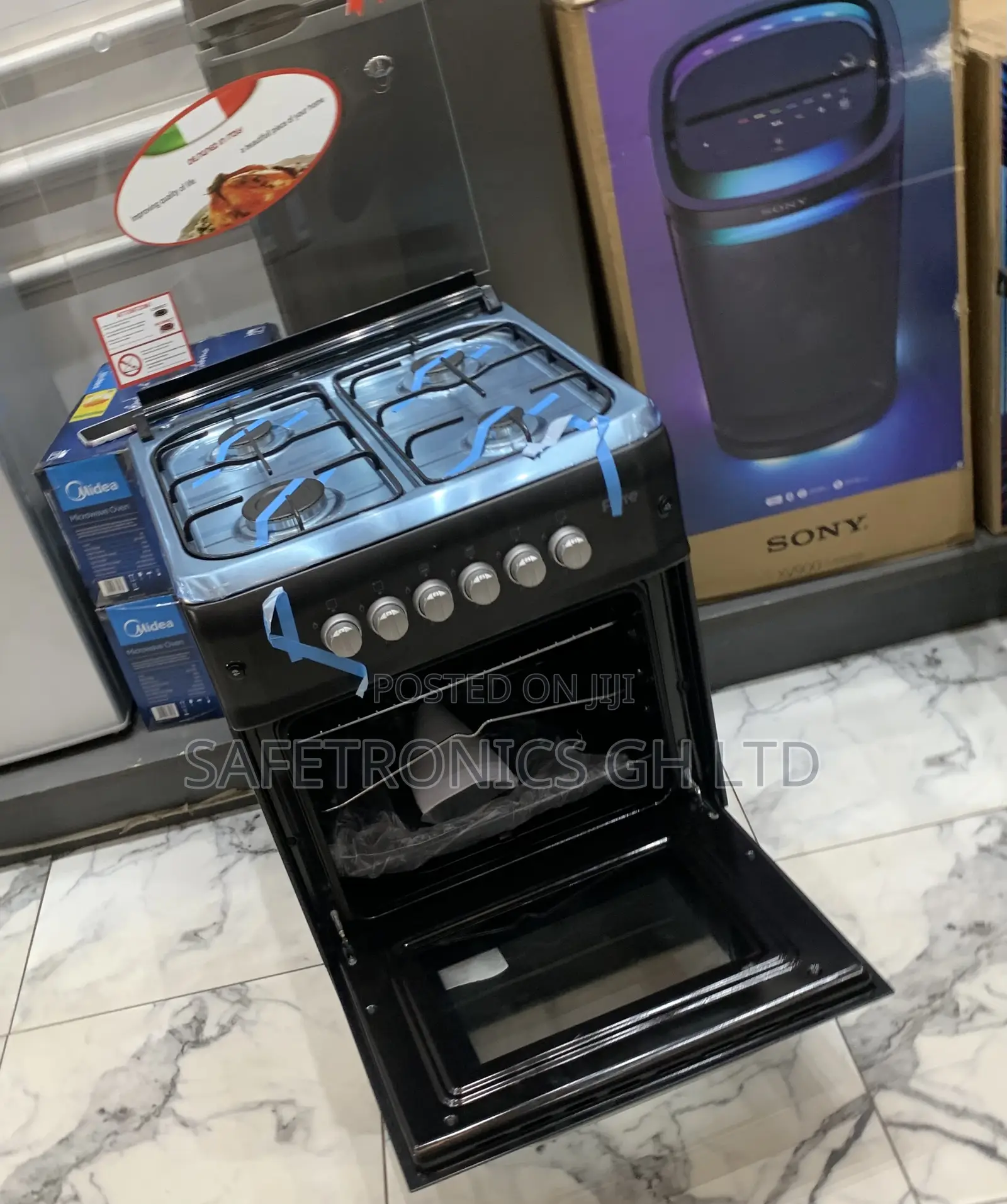Buy Essential Ferre 60x60 4 Burner Gas Cooker, Auto Ignition