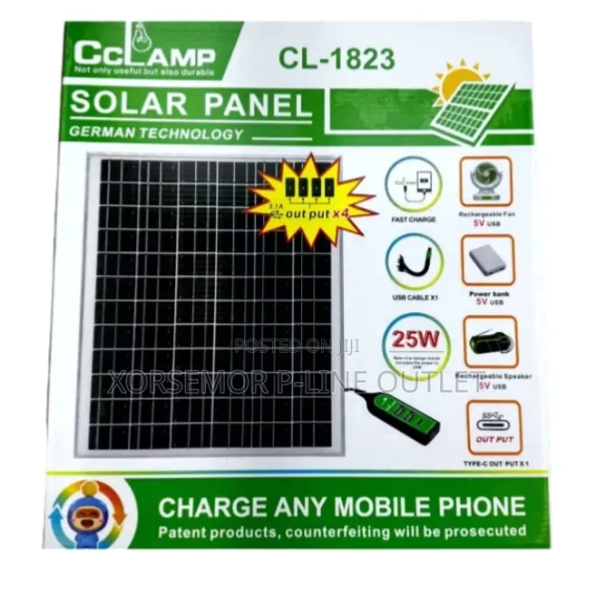 Cl- 1823 Solar Panel 25w 5v