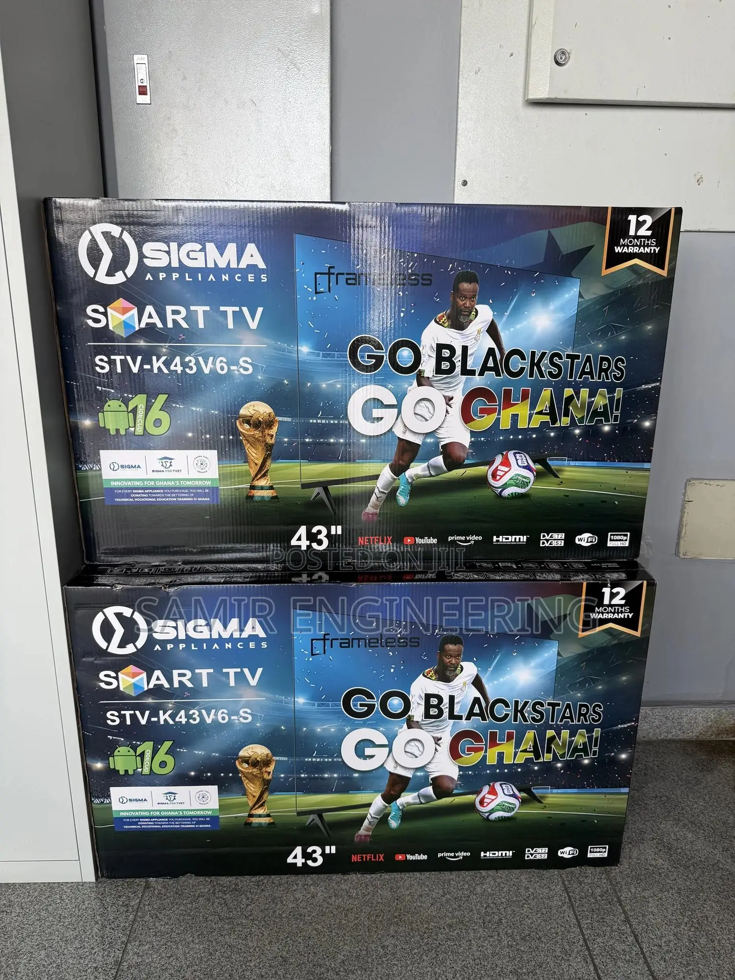 Sigma Smart Standing Led Tv 43 Inch 1080 Fullhd Frameless
