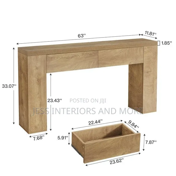 Console Table With 2 Drawers (160cm)