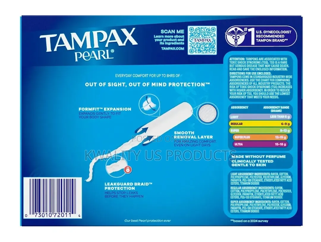 Tampax Pearl Tampons Mutipack - 86 Pack