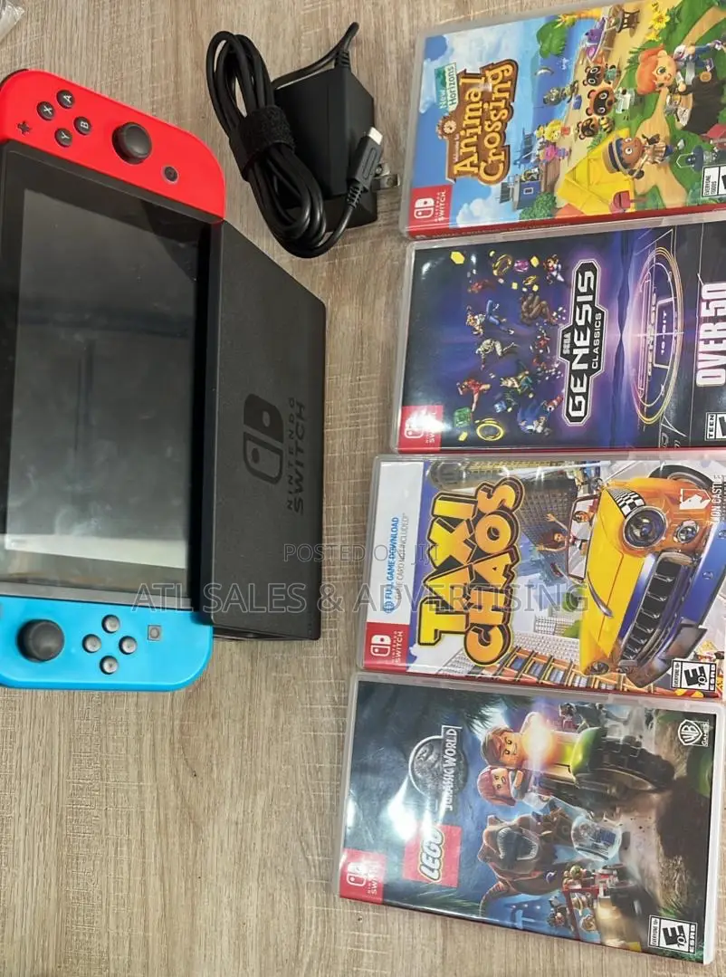 Nintendo Switch With 4 Games