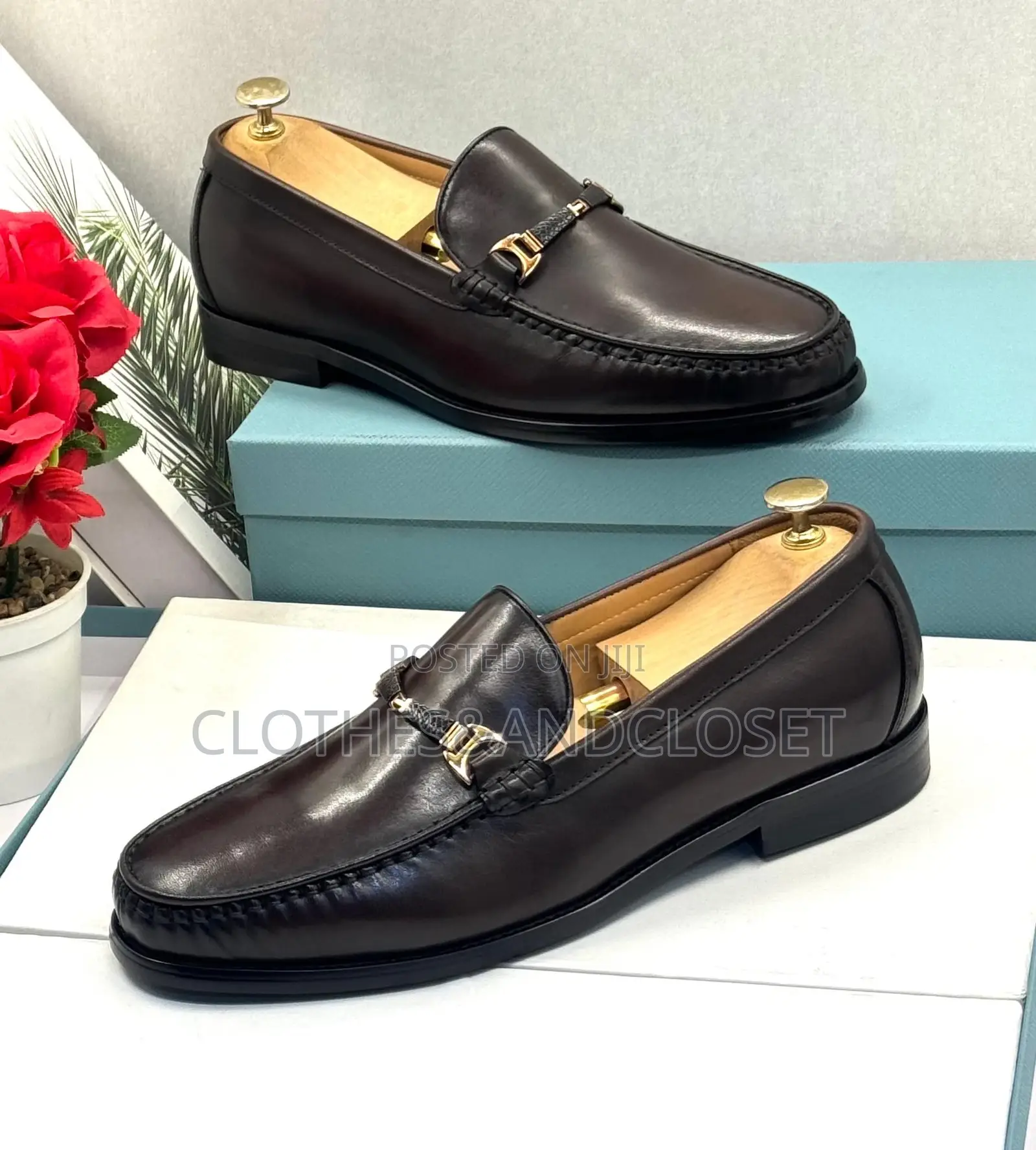 Steve Riots Coffee Men's Leather Loafers,
