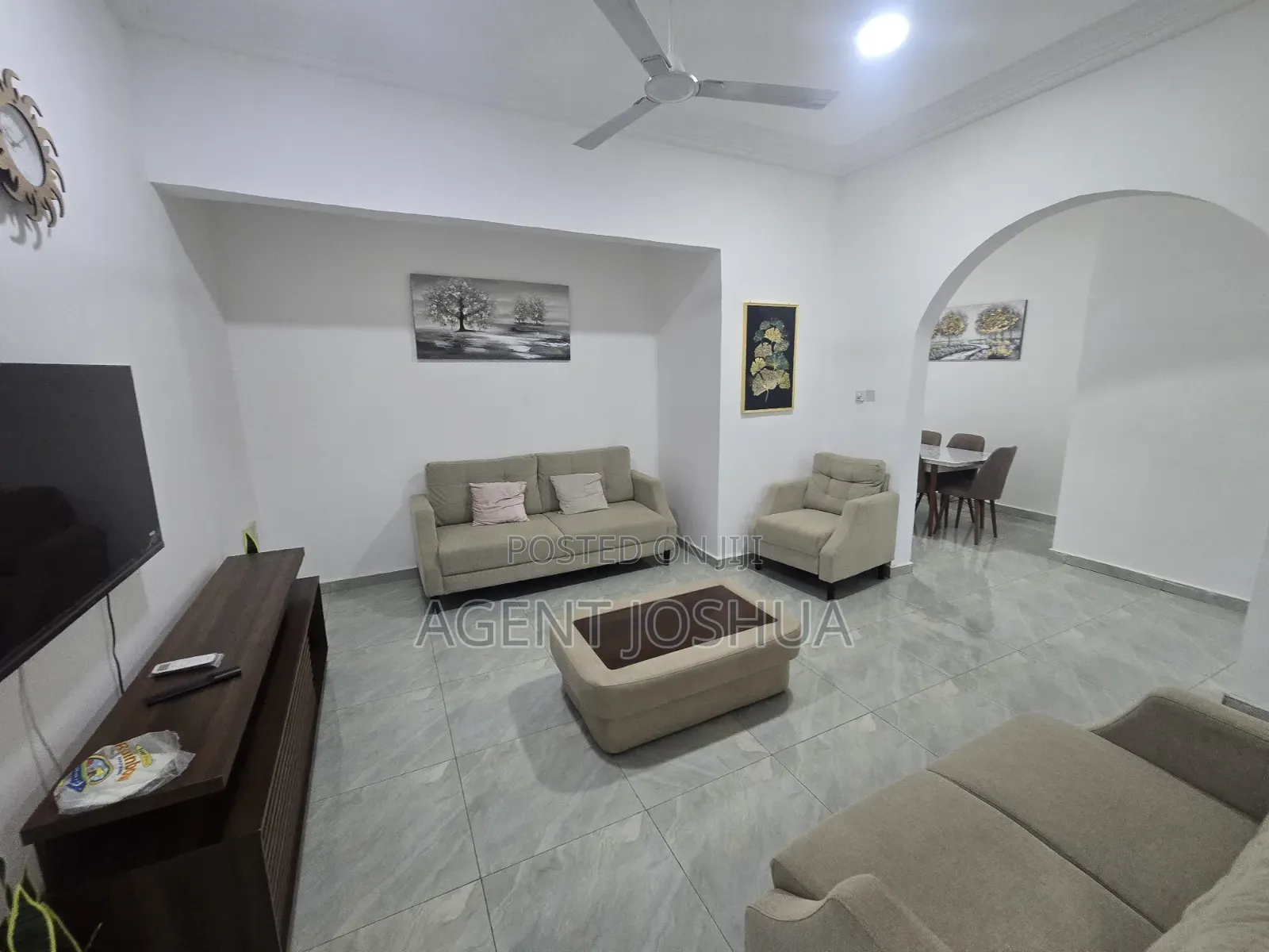 Furnished 3bdrm Apartment in Luxury Ecobank, Baatsona Total for rent