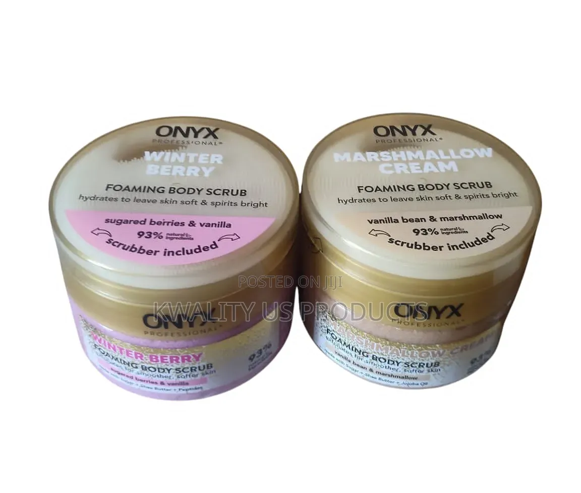 Onyx Professional Foaming Body Scrub - 340g With Scrubber