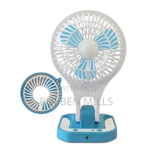 Plastic Mini Size Table Fan Jr 5880 Chargeable Wireless Fan With Led