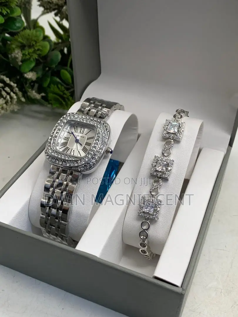 Ladies Silver and Gold Watch With Bracelet