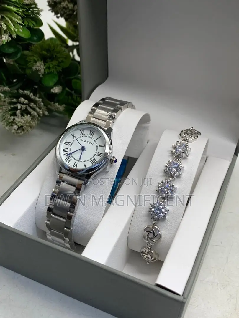 Ladies Silver and Gold Watch With Bracelet