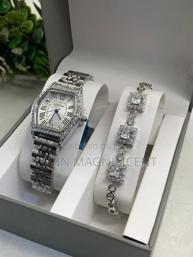 Ladies Silver and Gold Watch With Bracelet