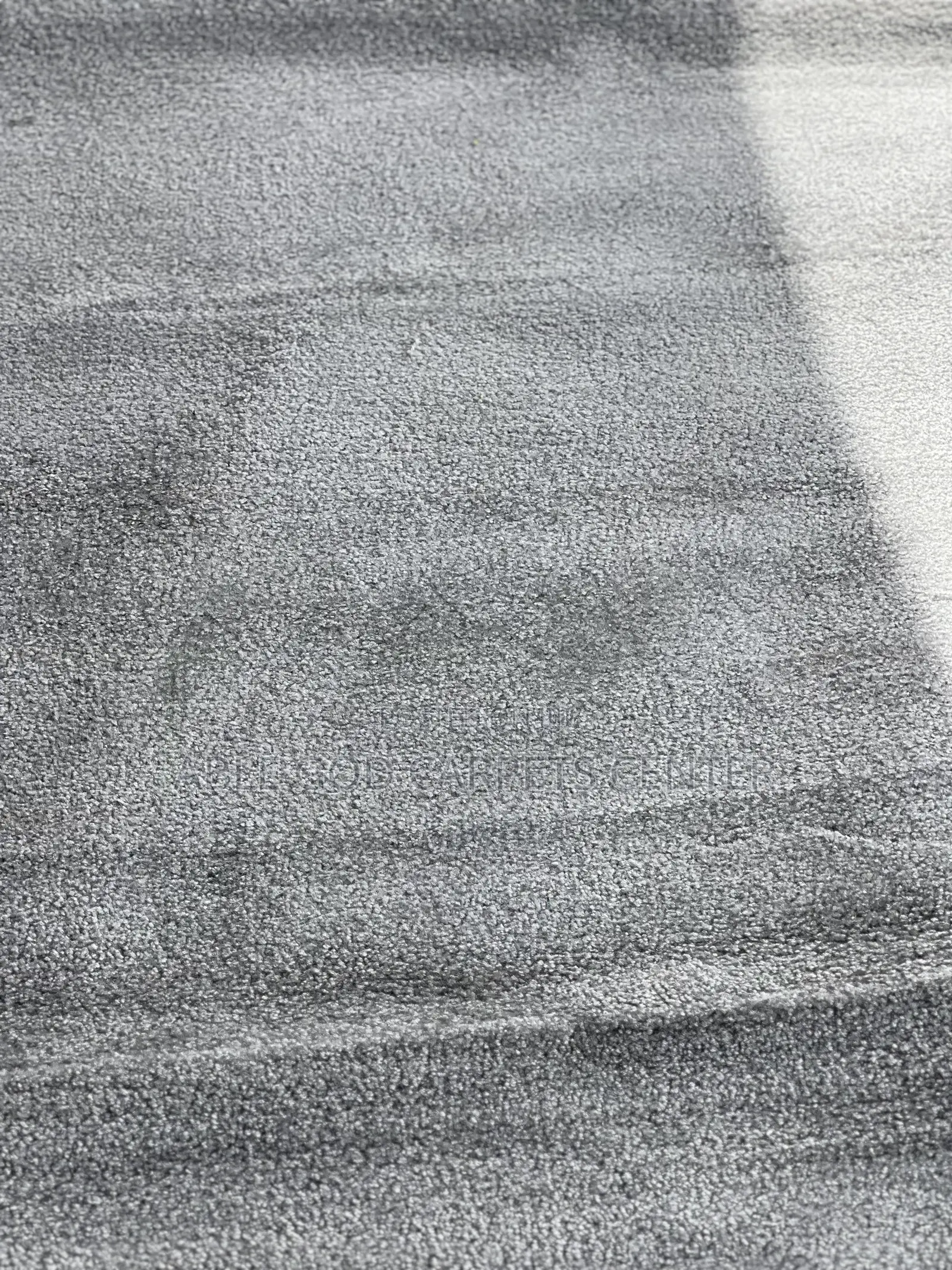 White Gray Fluffy Carpet
