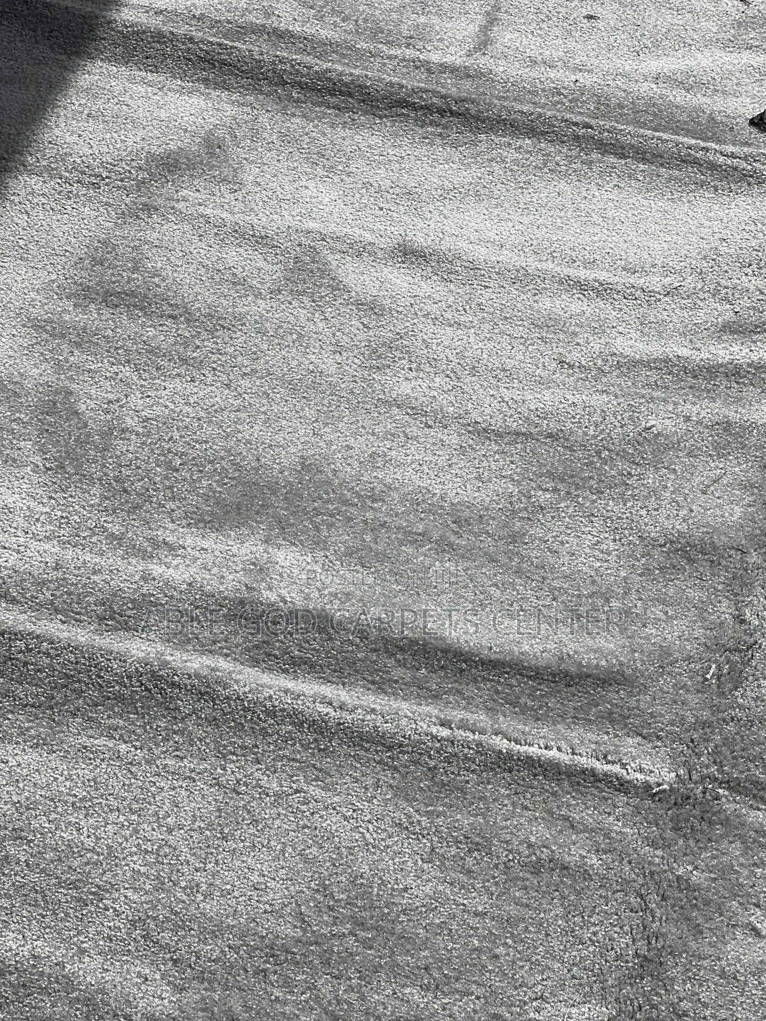 White Gray Fluffy Carpet