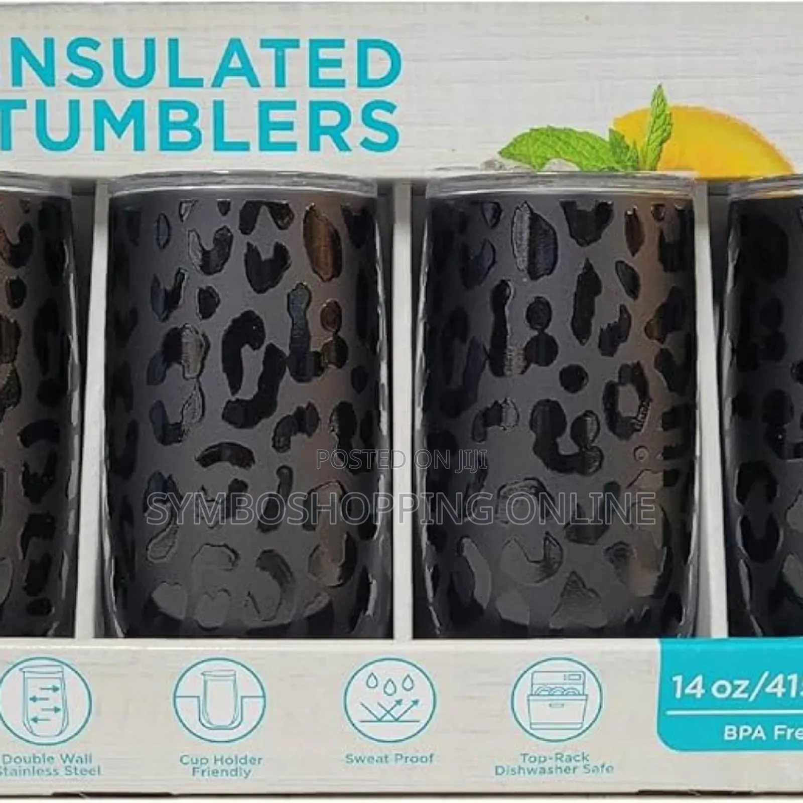 Member's Mark 415ml Insulated Tumblers With Lids, 4 Pack