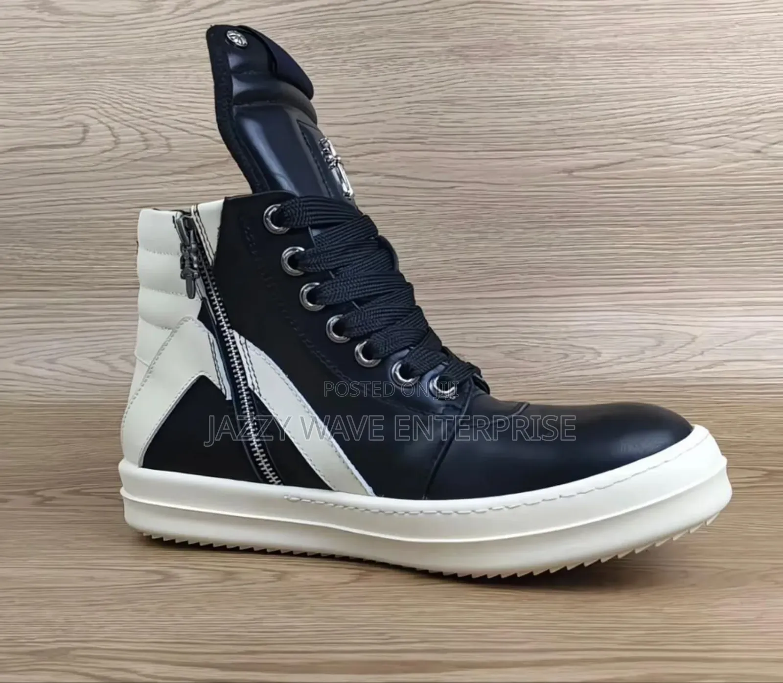 Black and White Colored Rick Owen Shoe