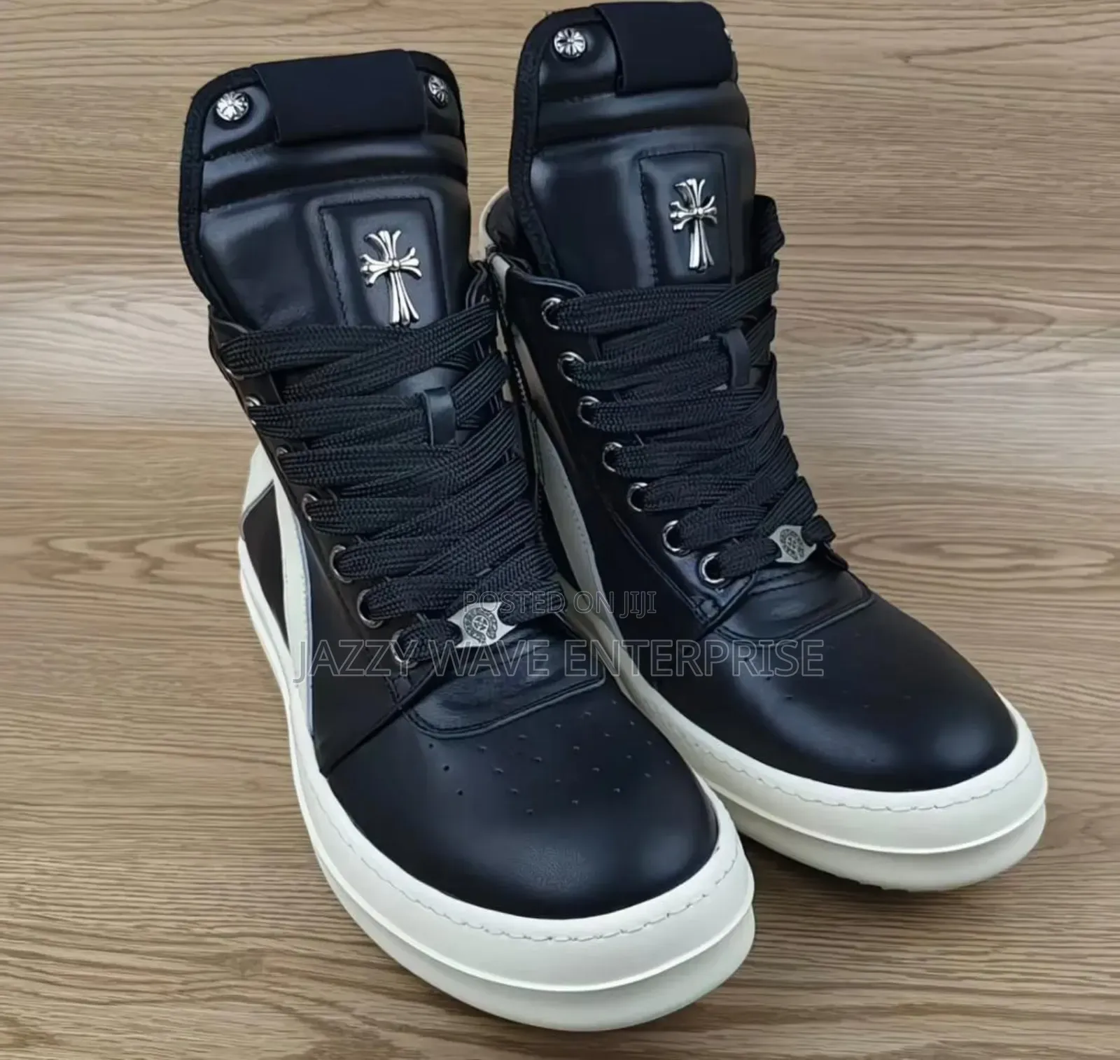 Black and White Colored Rick Owen Shoe