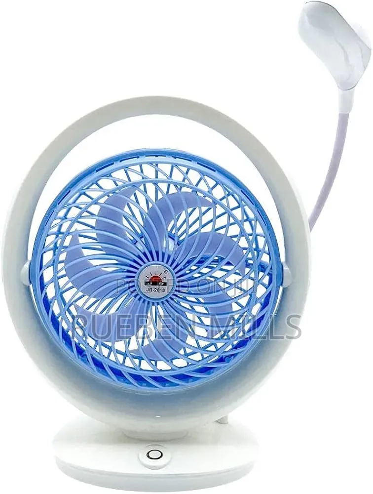 Rechargeable 7 Inch Table Fan With 21 Led Light Jr-2018