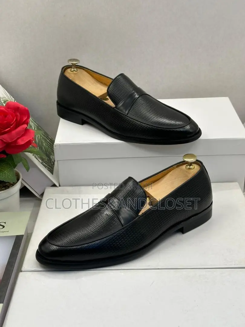 Berluti Genuine Leather Men's Black Loafers