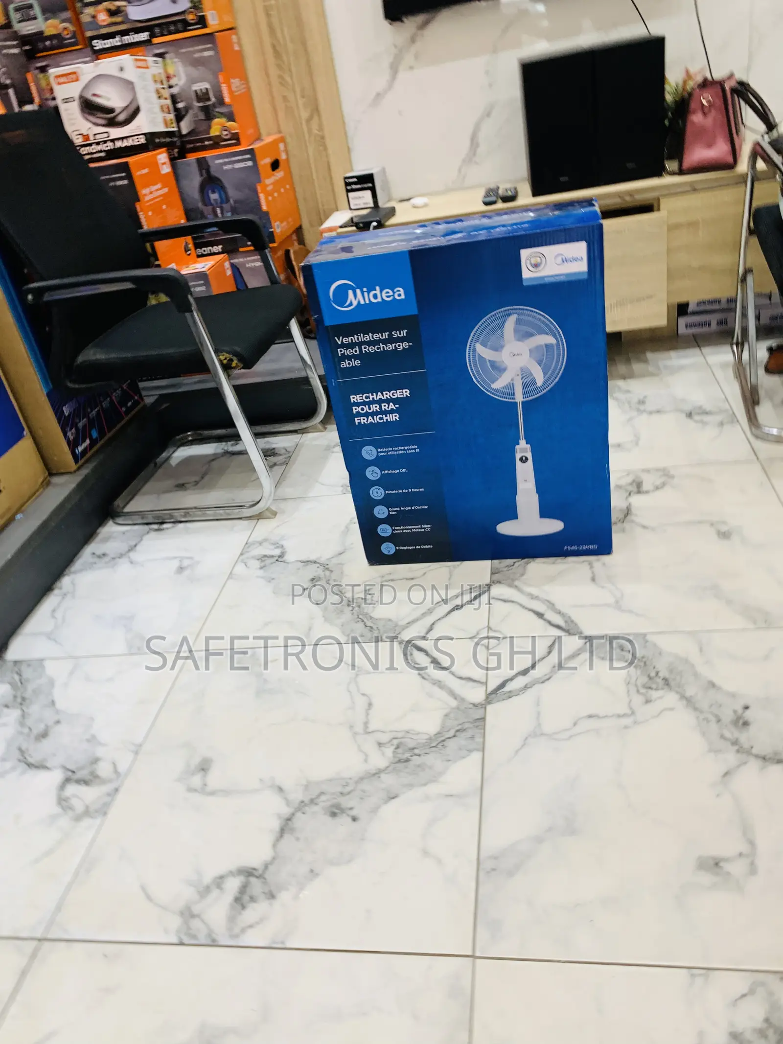 Newest Update Midea 18-Inch Rechargeable Stand Fan