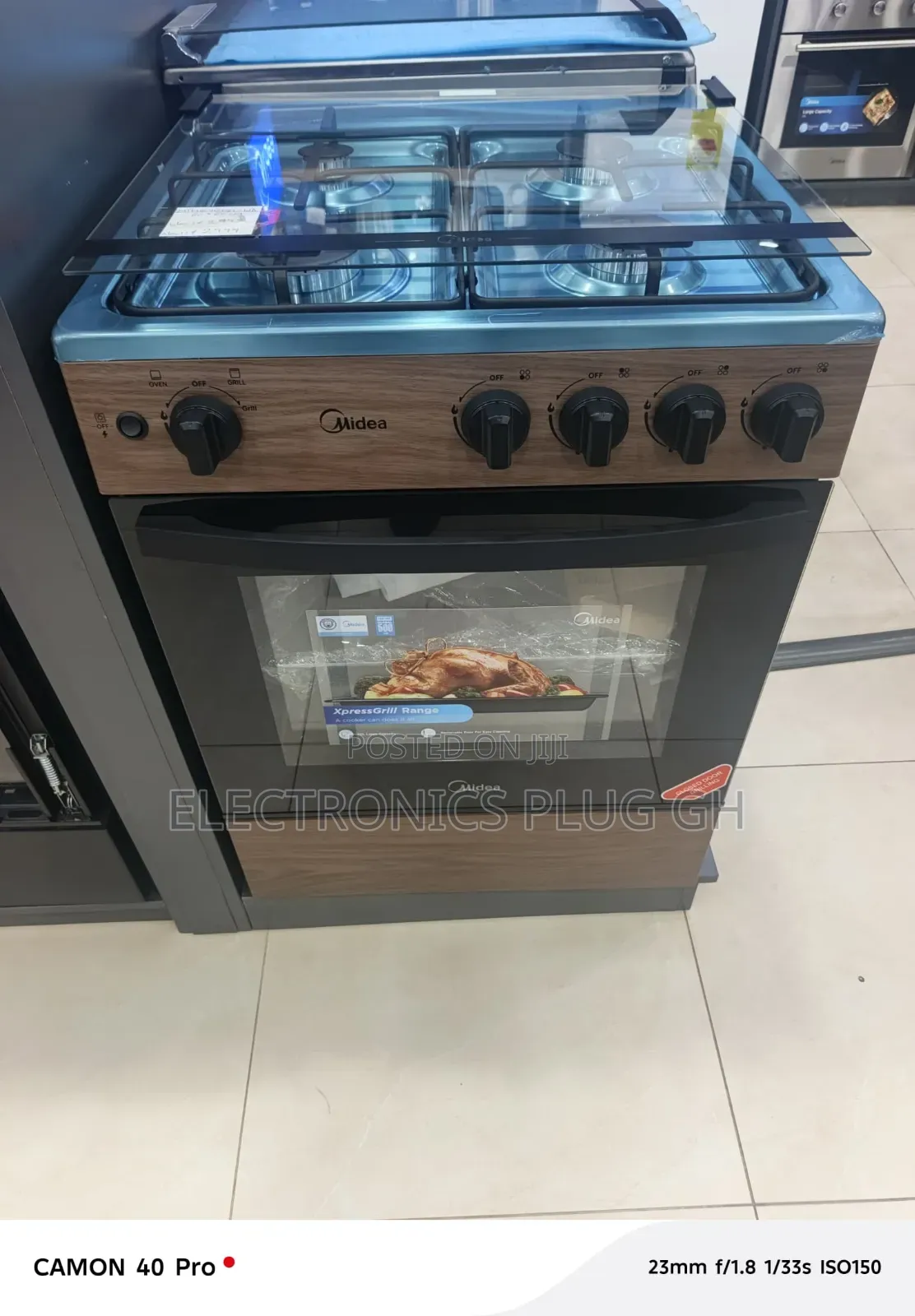 Midea 60×60 Auto Ignition Gas Cooker Oven and Grill