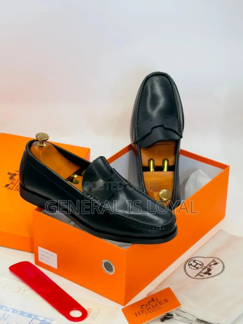 Hermes Loafers Black Colors
