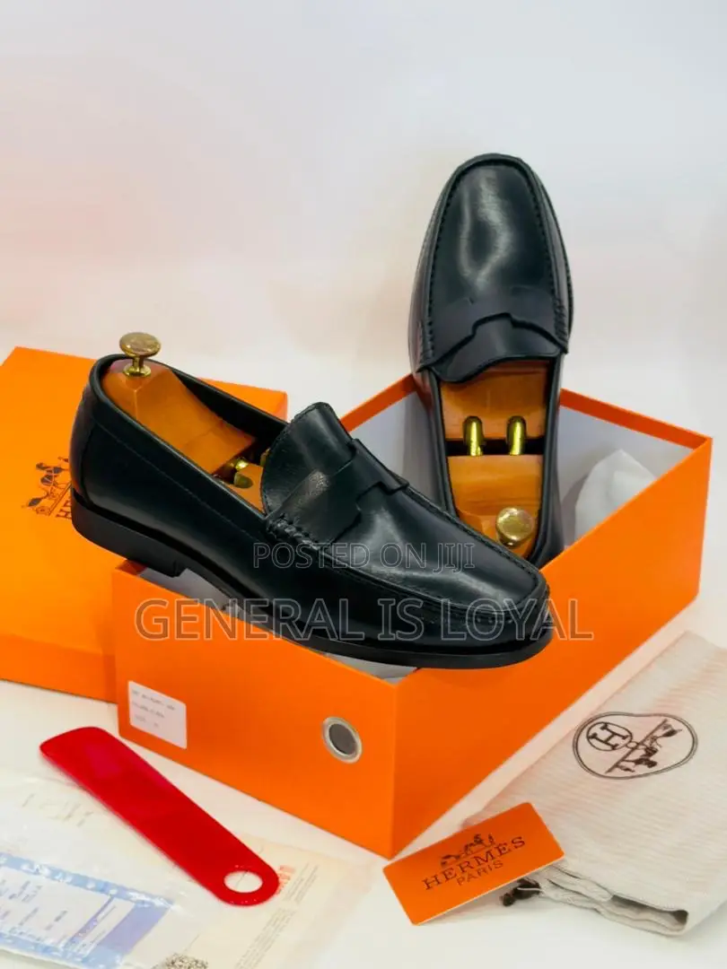 Hermes Loafers Black Colors