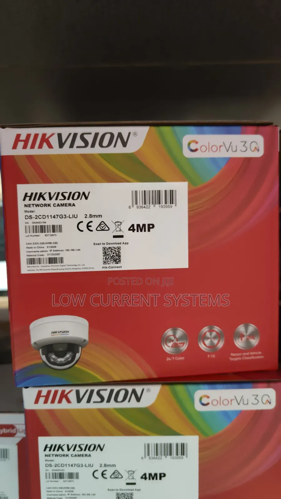 Hikivision 4mp Ip Colorvu 3.0 Camera Indoor Network Ds-2cd1147g3-Liu