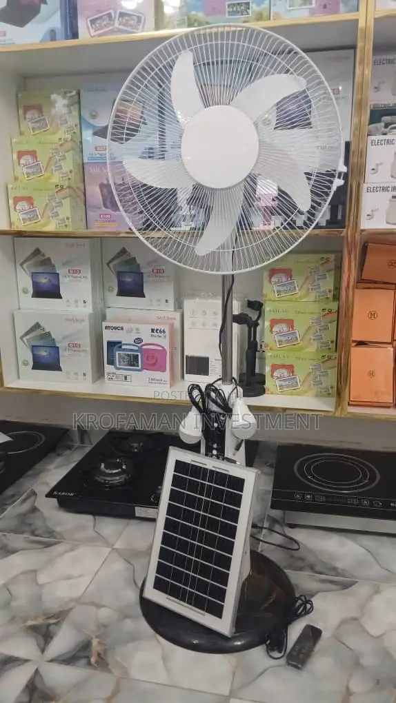Rechargeable Fan With Solar Panel