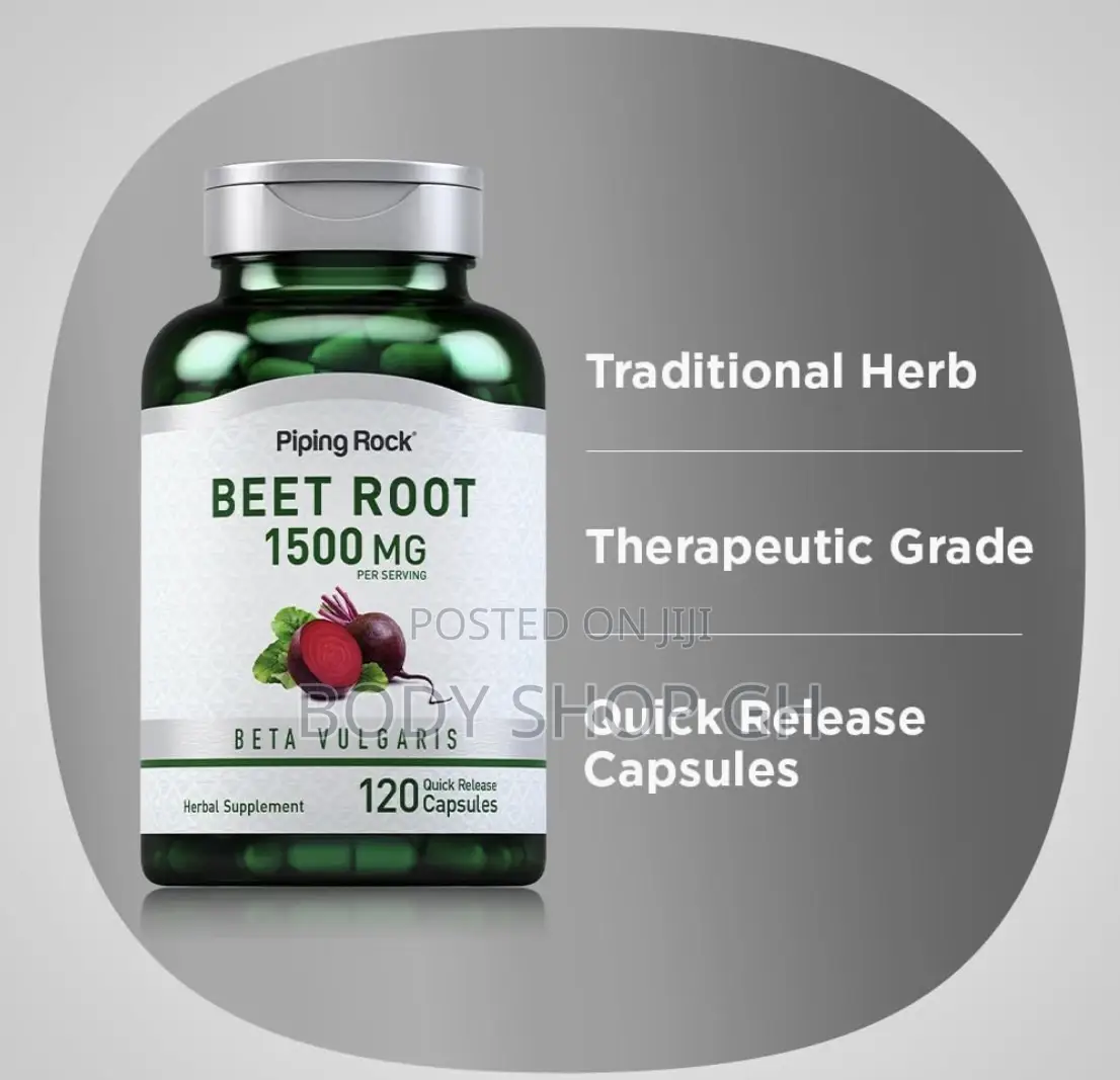 Beet Root Capsules | 120 Count | Quick Release Capsules | Non-gmo