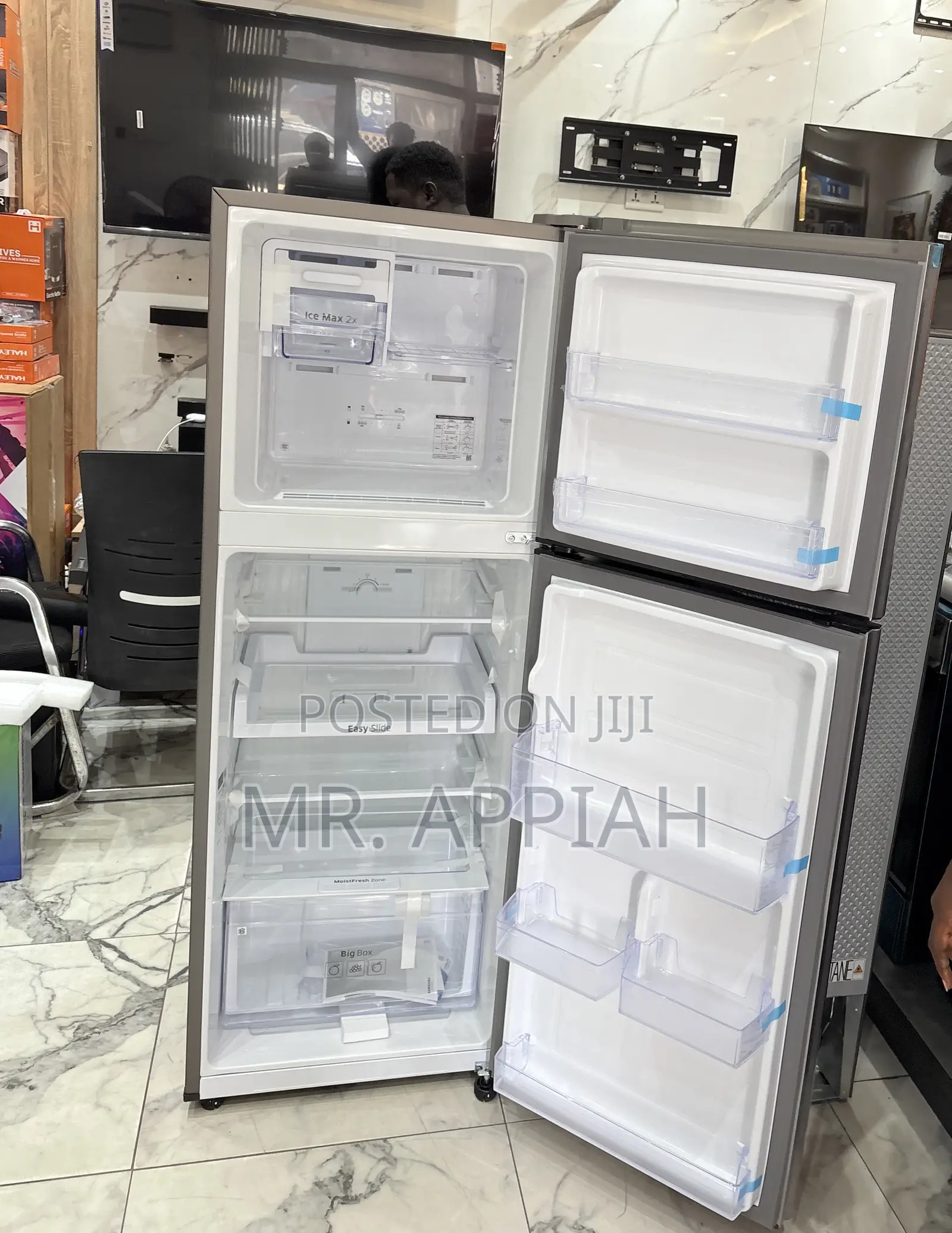 Order Authentic Samsung Rt28 Double Door Electric Fridge(Silver) 