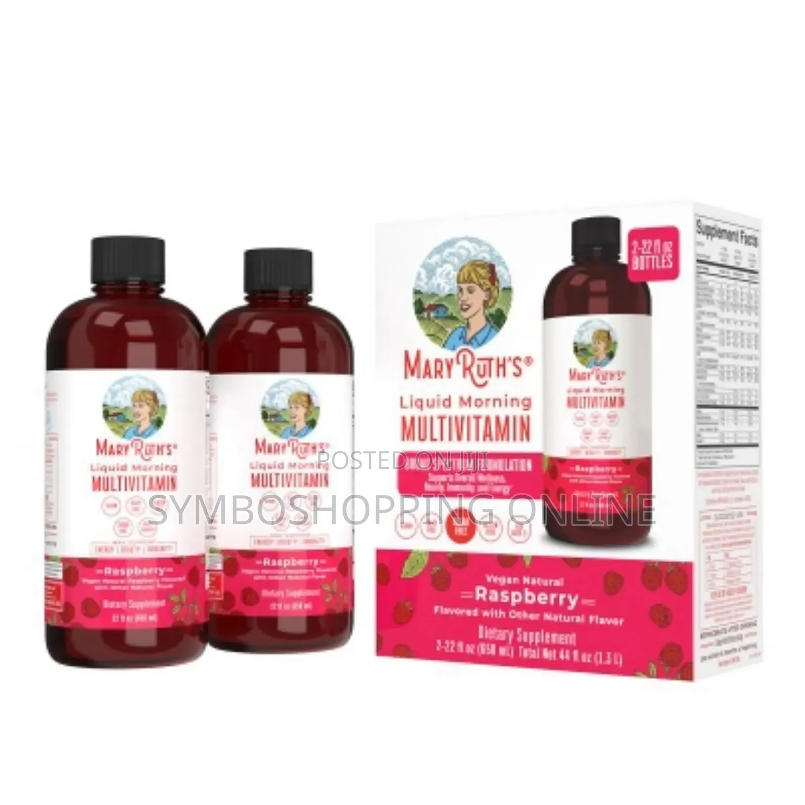 Maryruth's Liquid Morning Multivitamin, Raspberry, 2 Bottles (350gh Ea