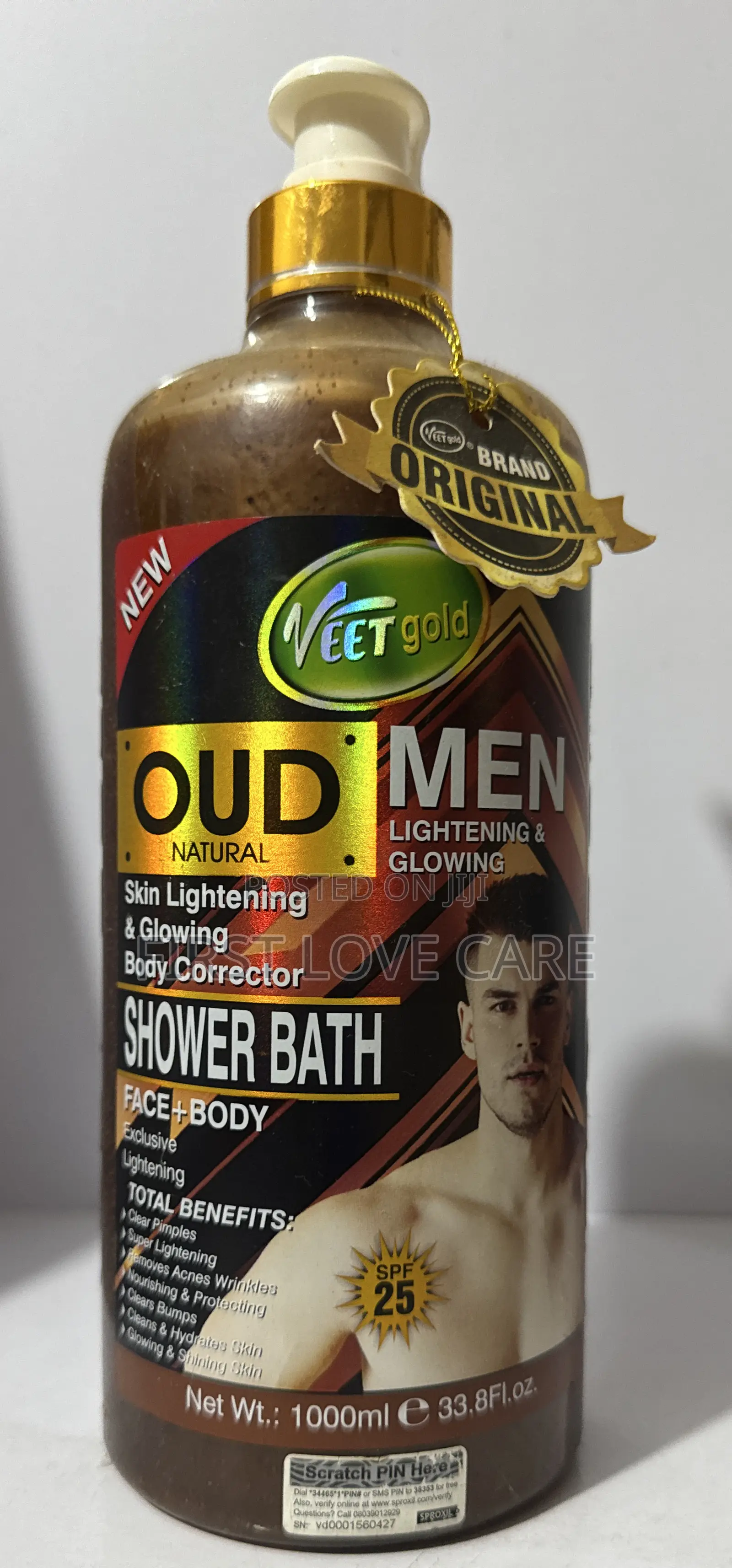 Veet Gold Men Lightening and Glowing Shower Bath