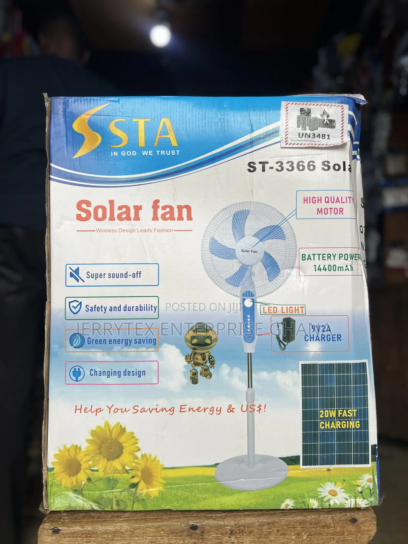 Solar Rechargeable Fan
