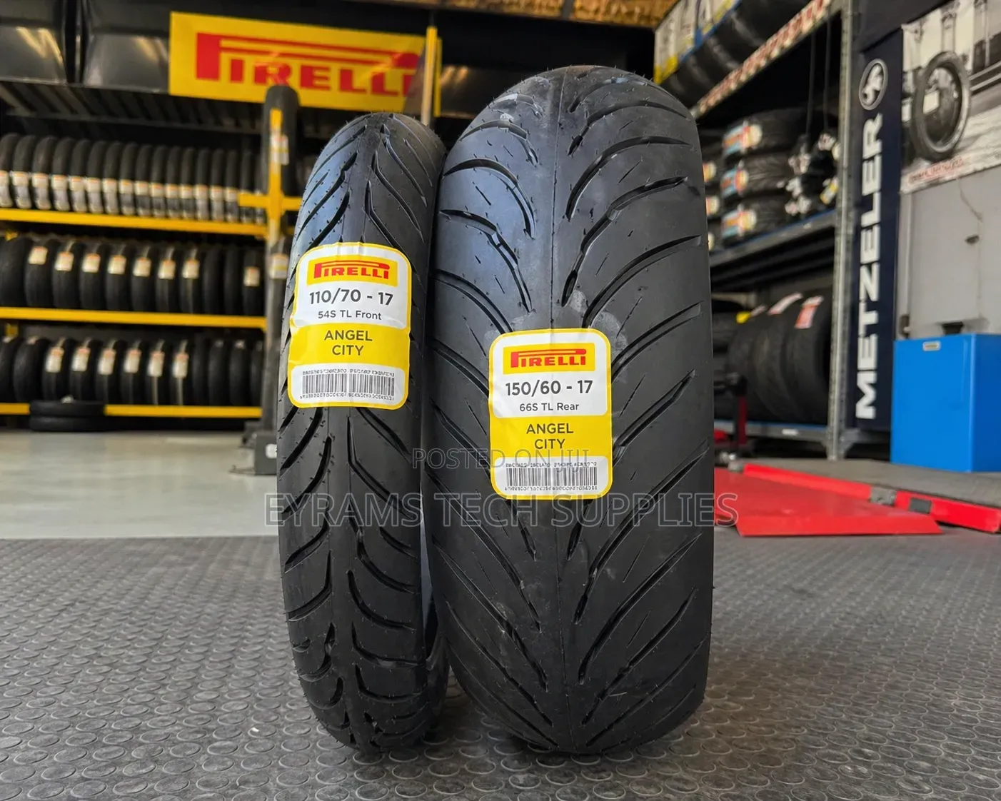 110/70-17 + 150/60-17 Front and Rear Tyre Set Pirelli Angel City