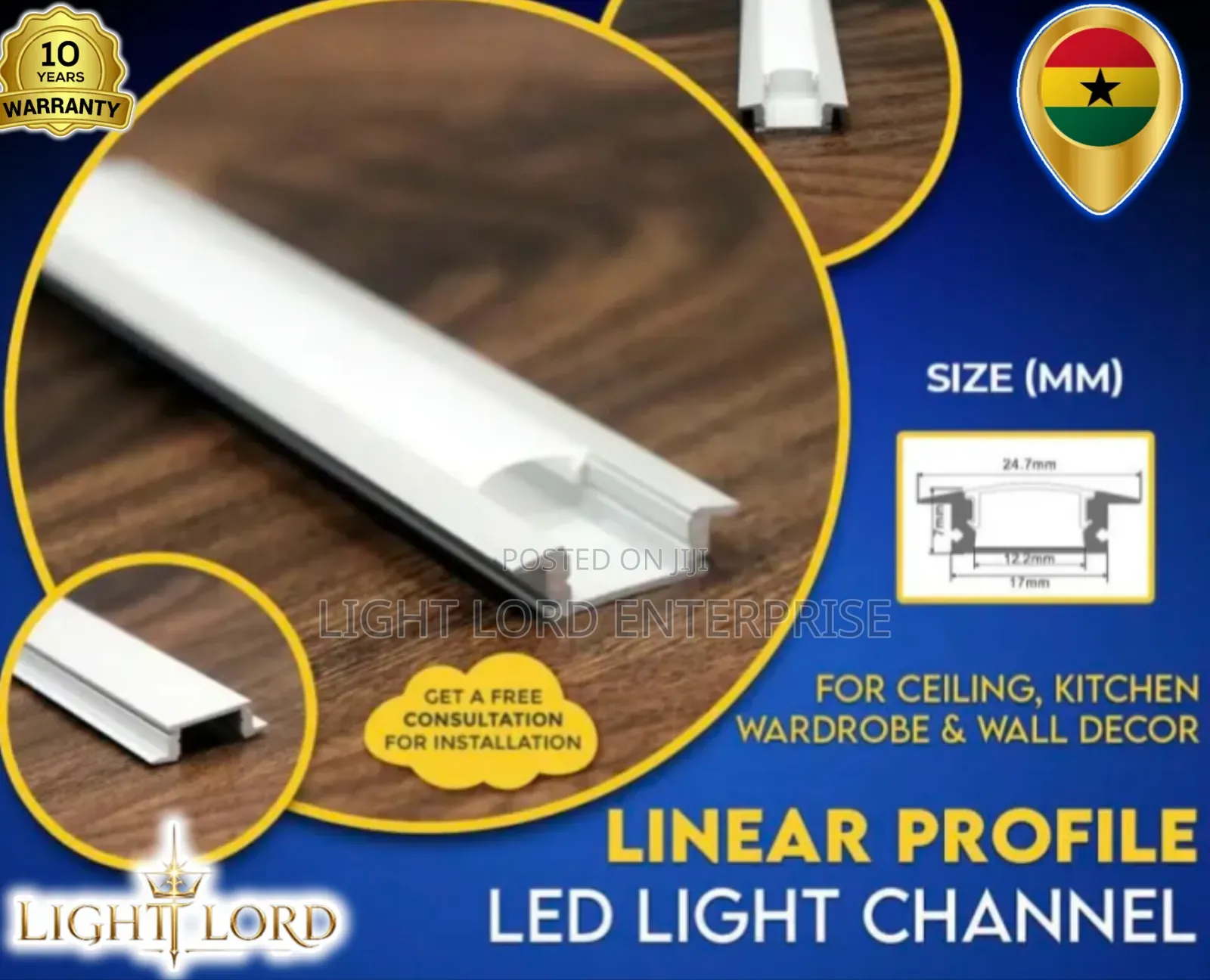 Slink Surface Aluminum Profile Channel 10feet