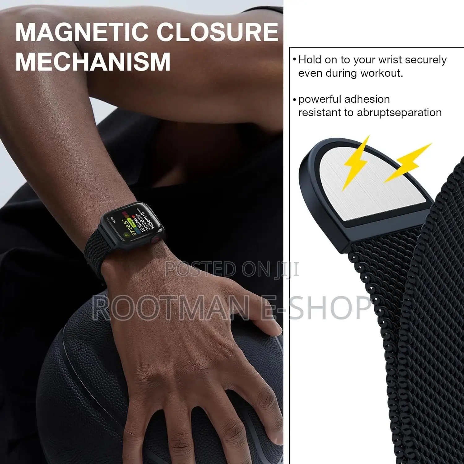 Stainless Steel Milanese Loop for Apple Watch Bands 46,44,45,49mm