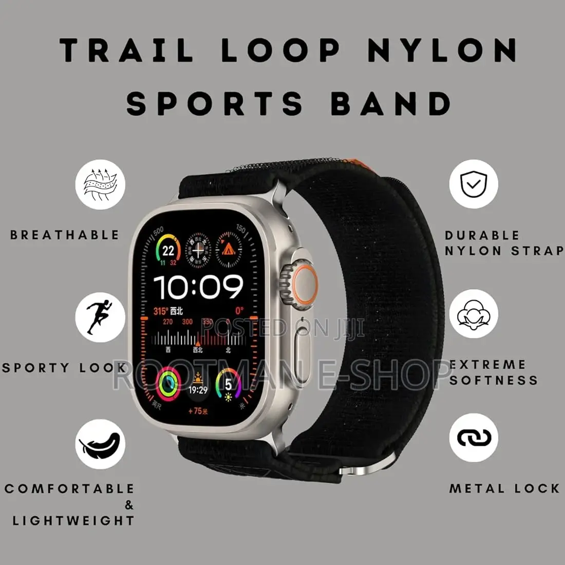Trail Loop Straps for Apple Watch Band 49mm to 41mm Nylon Bracelet